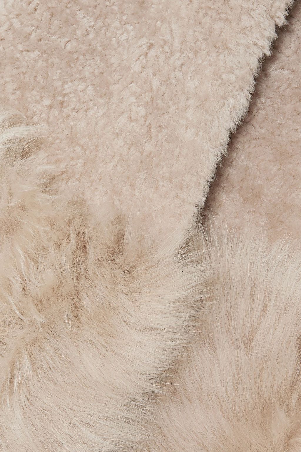 KARL DONOGHUE Paneled shearling coat