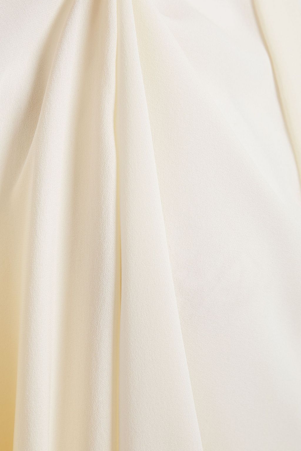VALENTINO GARAVANI Cape-effect fluted silk-crepe blouse