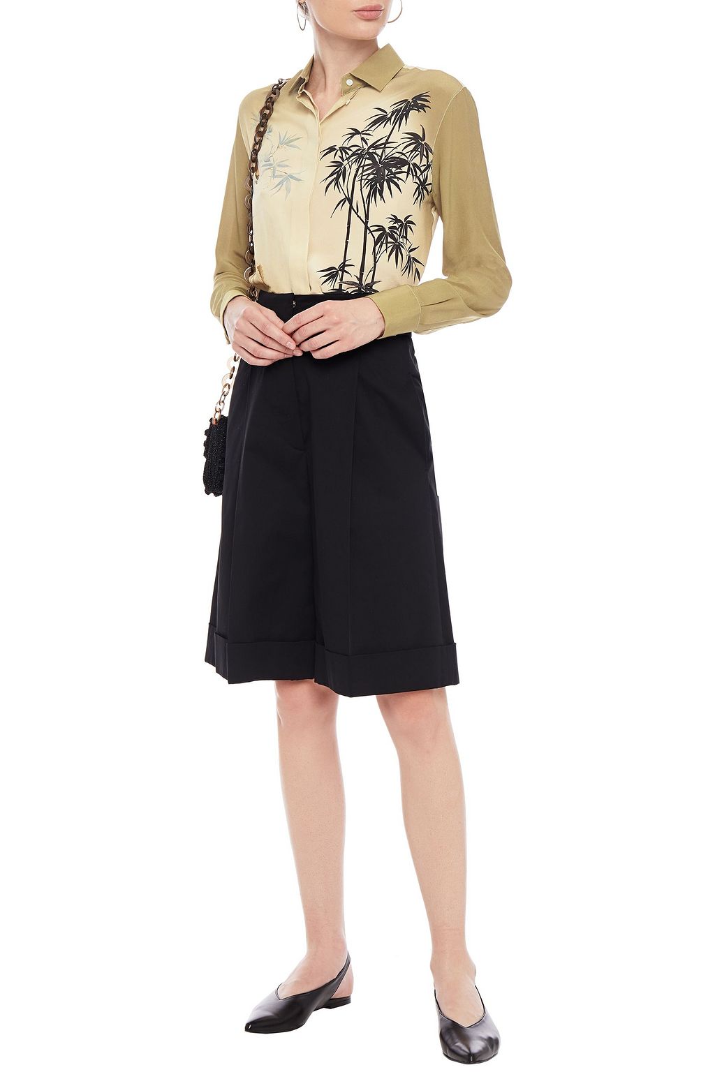 VALENTINO GARAVANI Dégradé printed silk crepe de chine shirt