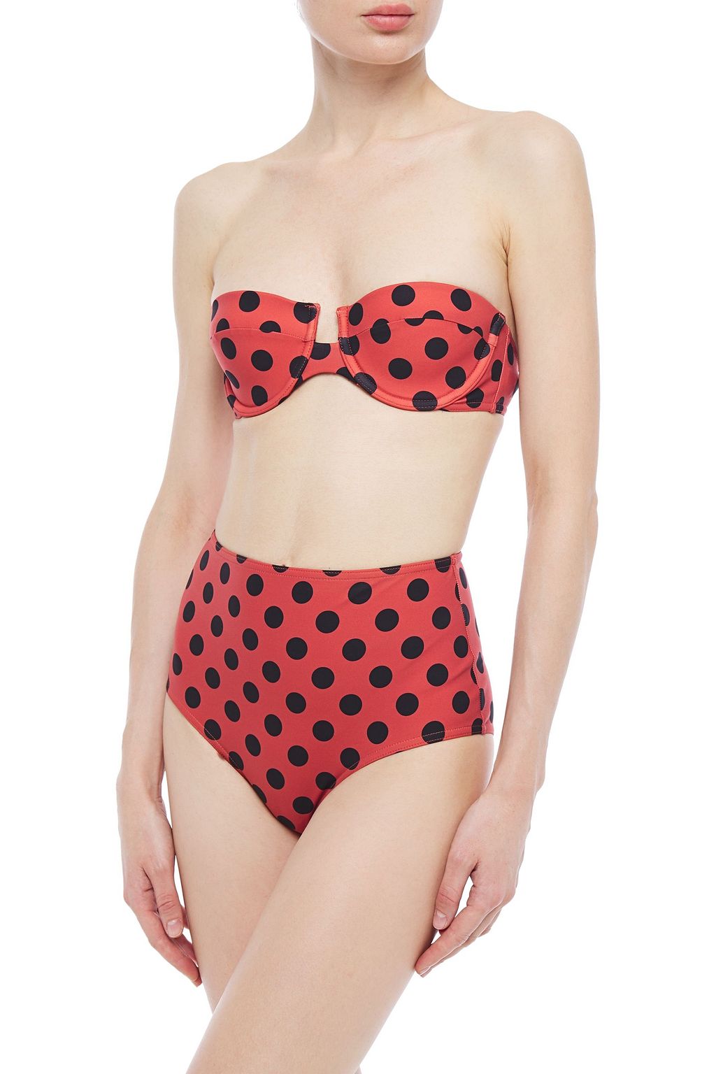 ZIMMERMANN Separates Sculpt polka-dot bandeau bikini top