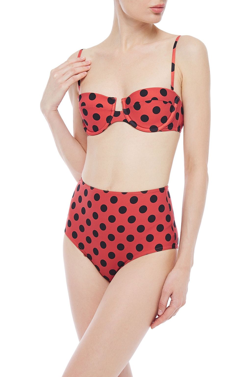 ZIMMERMANN Separates Sculpt polka-dot bandeau bikini top