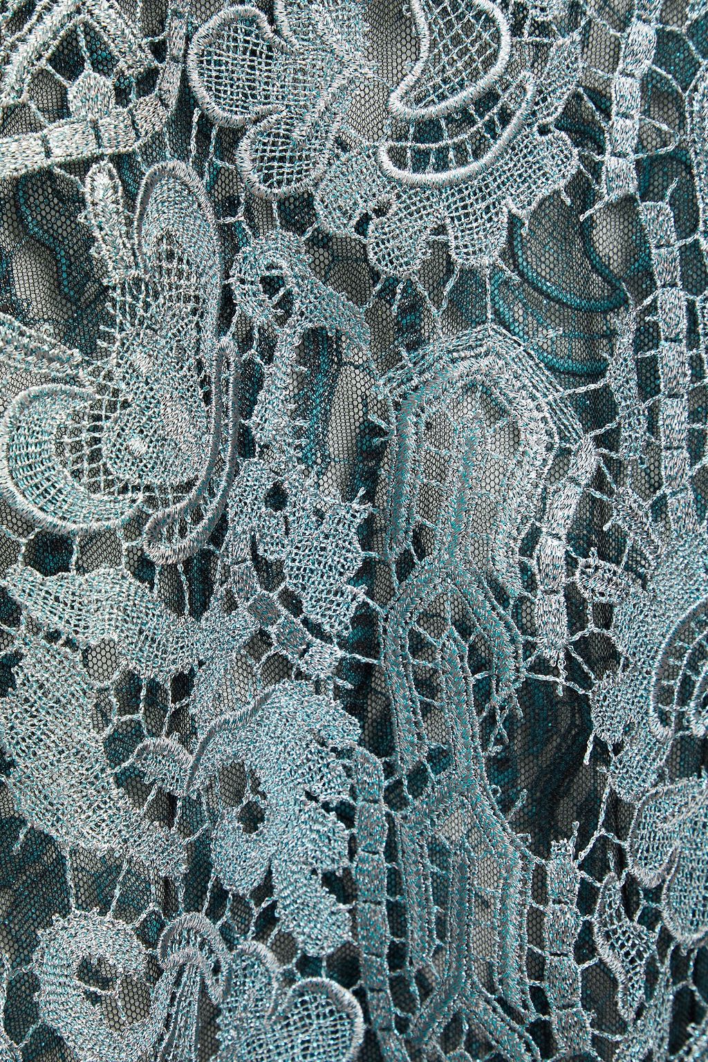 VALENTINO GARAVANI Metallic guipure lace top