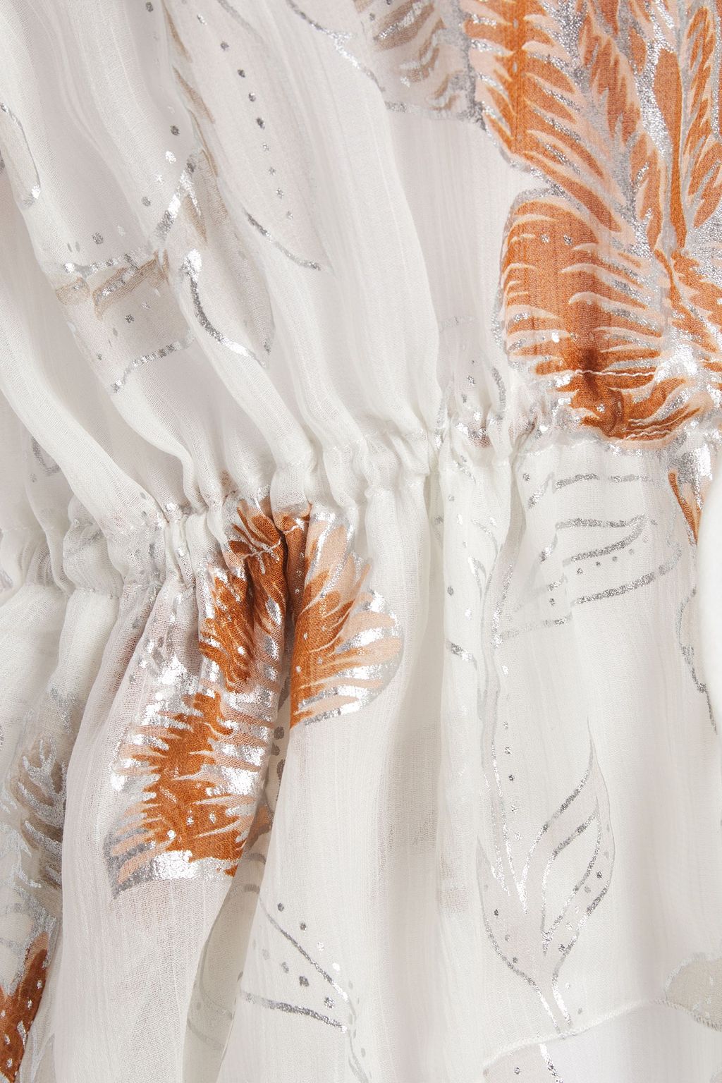 SEE BY CHLOÉ Metallic floral-print silk and cotton-blend chiffon dress