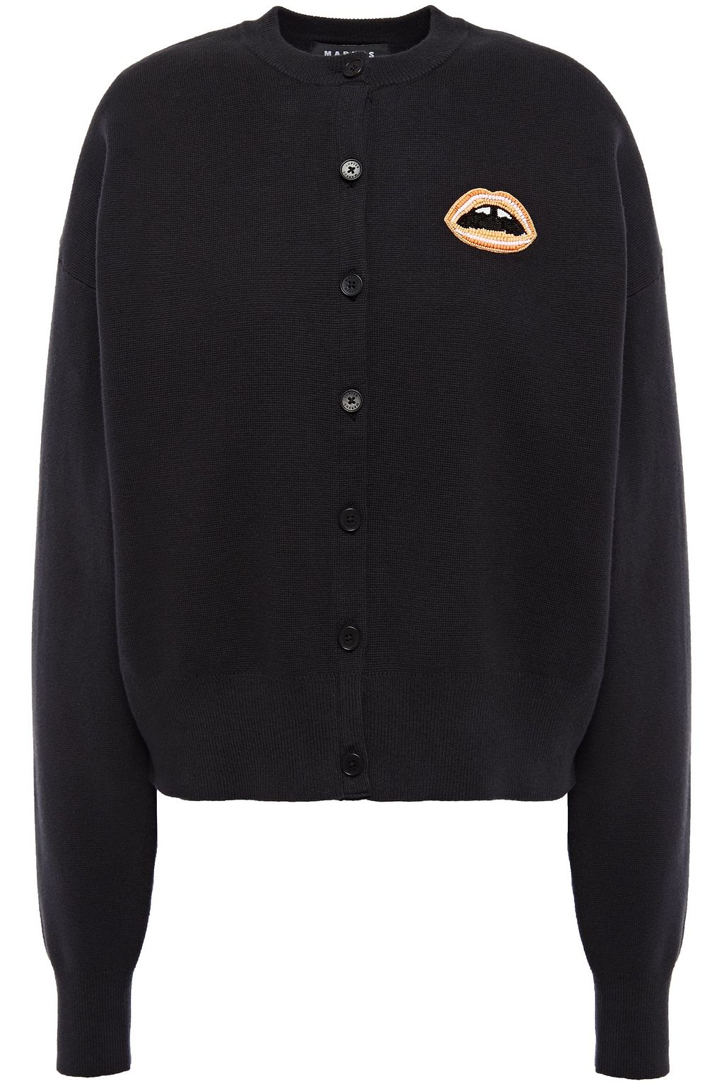 Black May appliquéd cotton cardigan | Sale up to 70% off | THE OUTNET | MARKUS  LUPFER | THE OUTNET