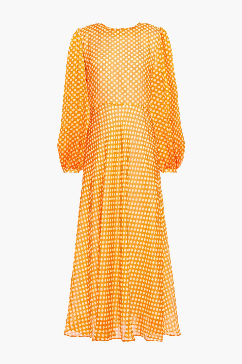 polka dot orange dress