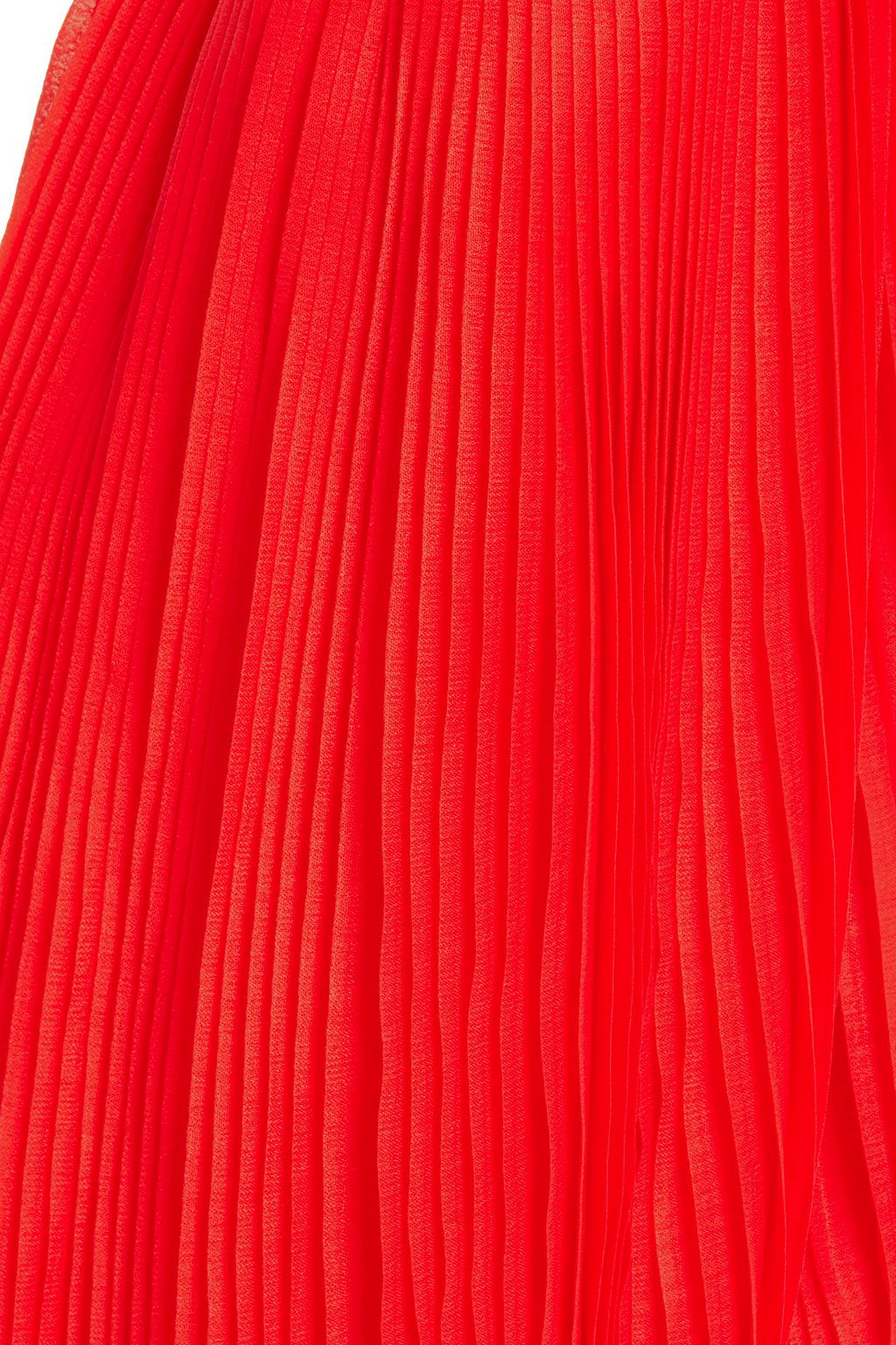 ALICE + OLIVIA Kamila cold-shoulder pleated chiffon and crepe top