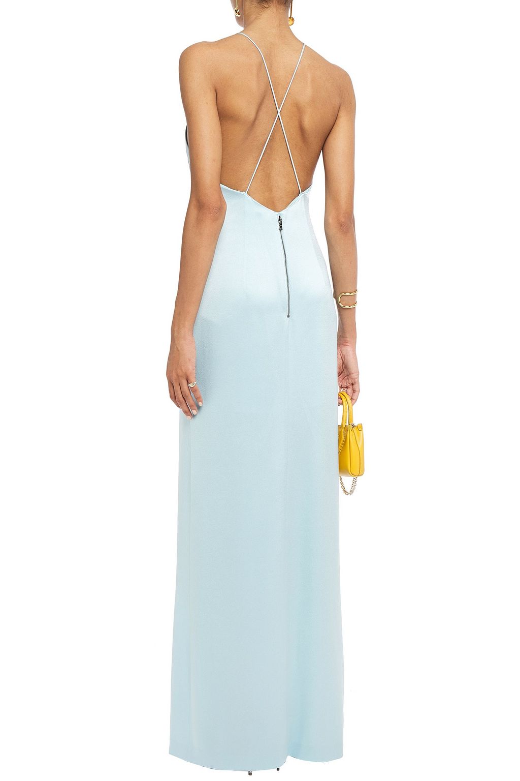 ALICE + OLIVIA Ettley open-back satin-crepe maxi dress