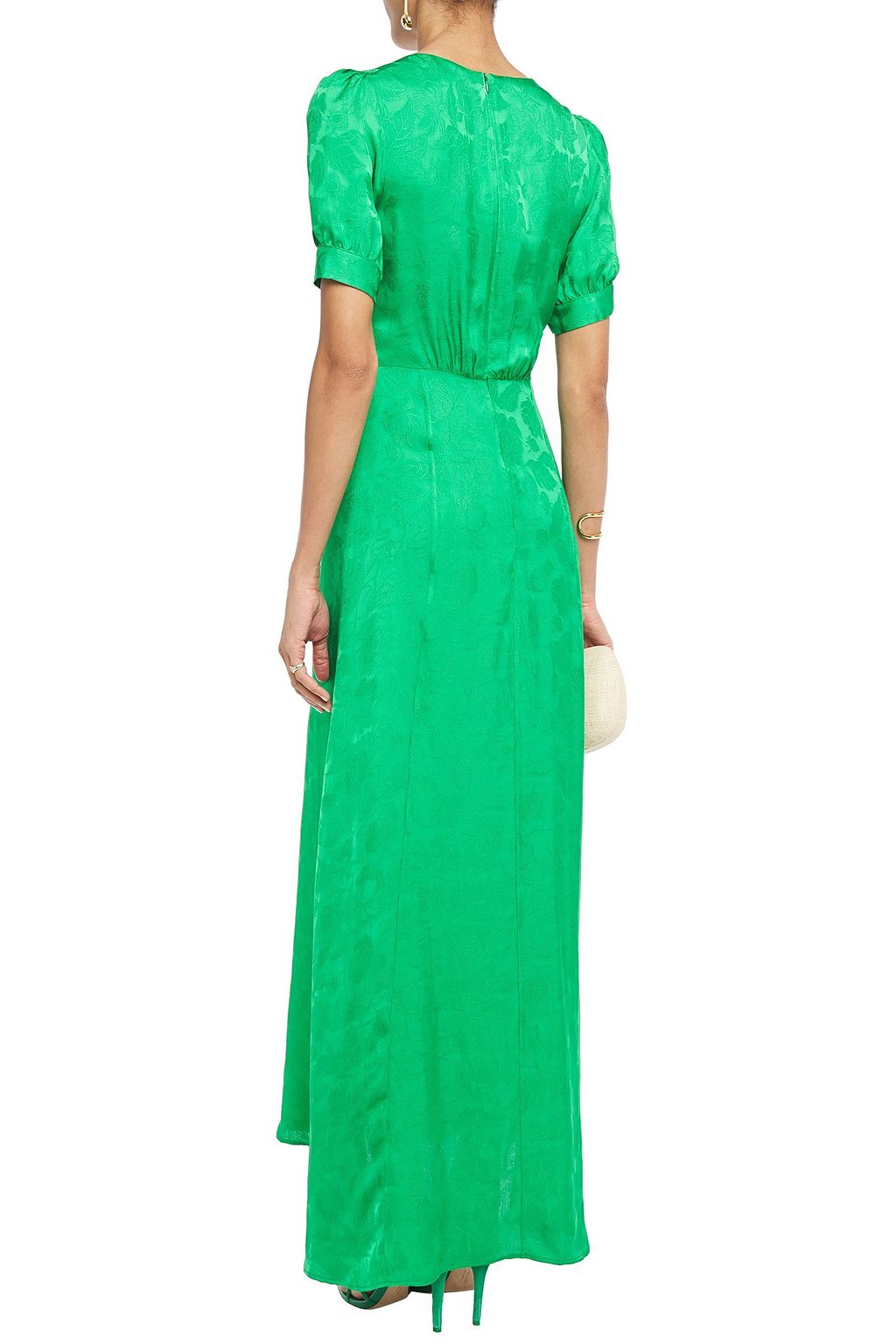 PAUL & JOE Gathered floral-jacquard maxi dress
