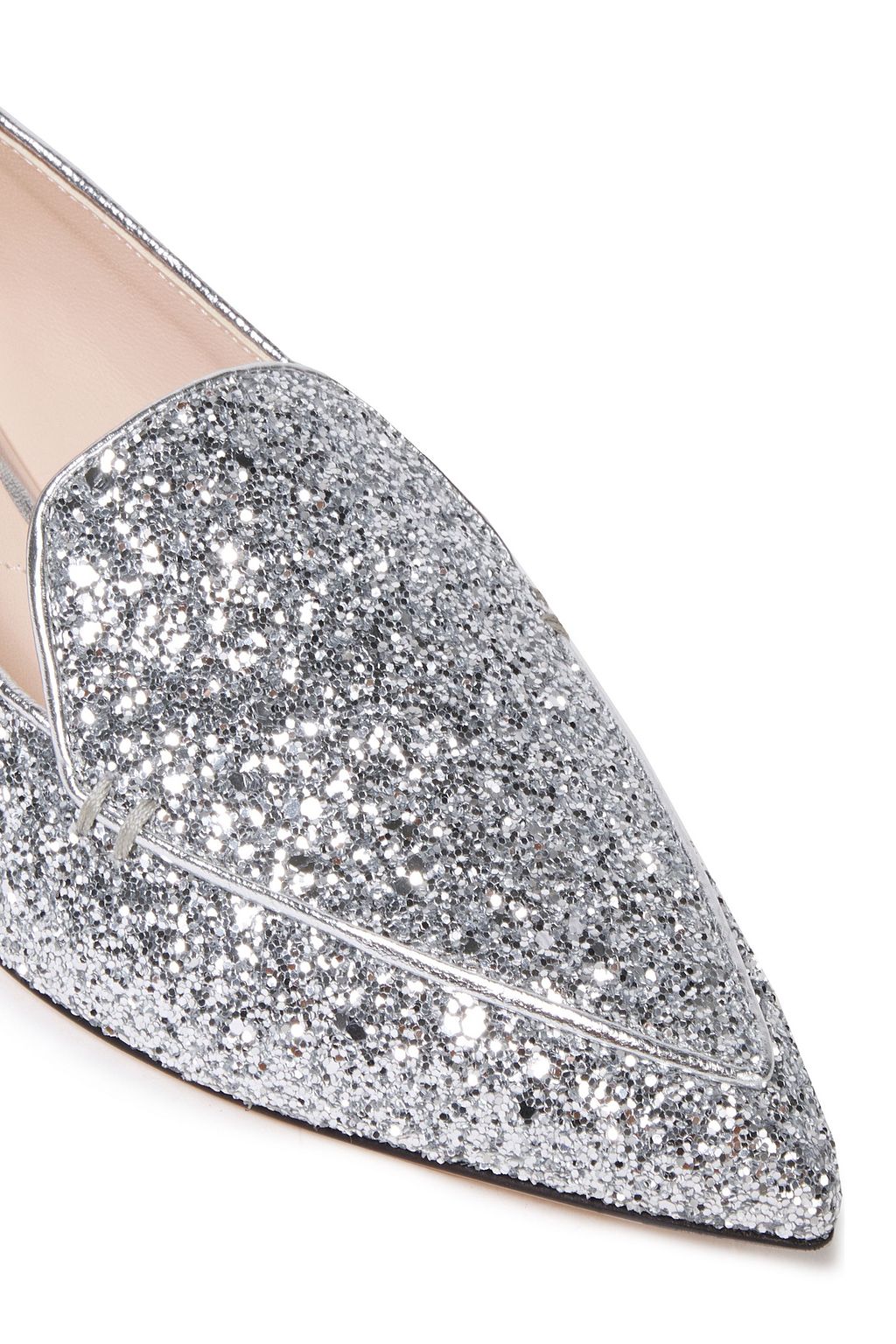 NICHOLAS KIRKWOOD Beya glittered cottonblend pointtoe flats Sale up
