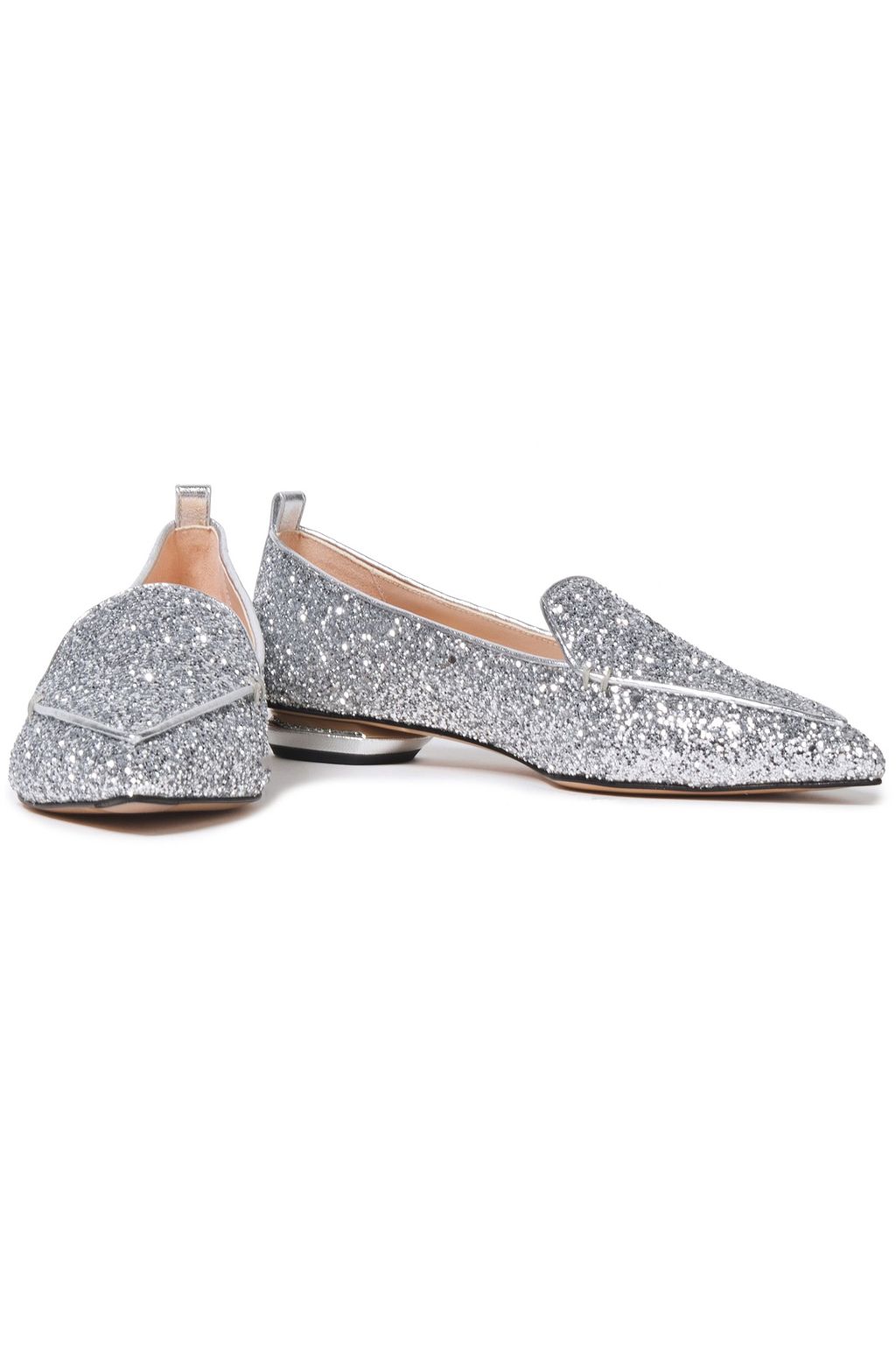NICHOLAS KIRKWOOD Beya glittered cottonblend pointtoe flats Sale up