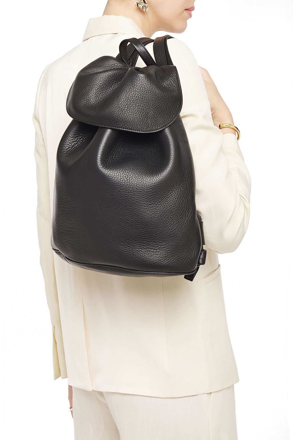THE ROW Knapsack pebbled-leather backpack