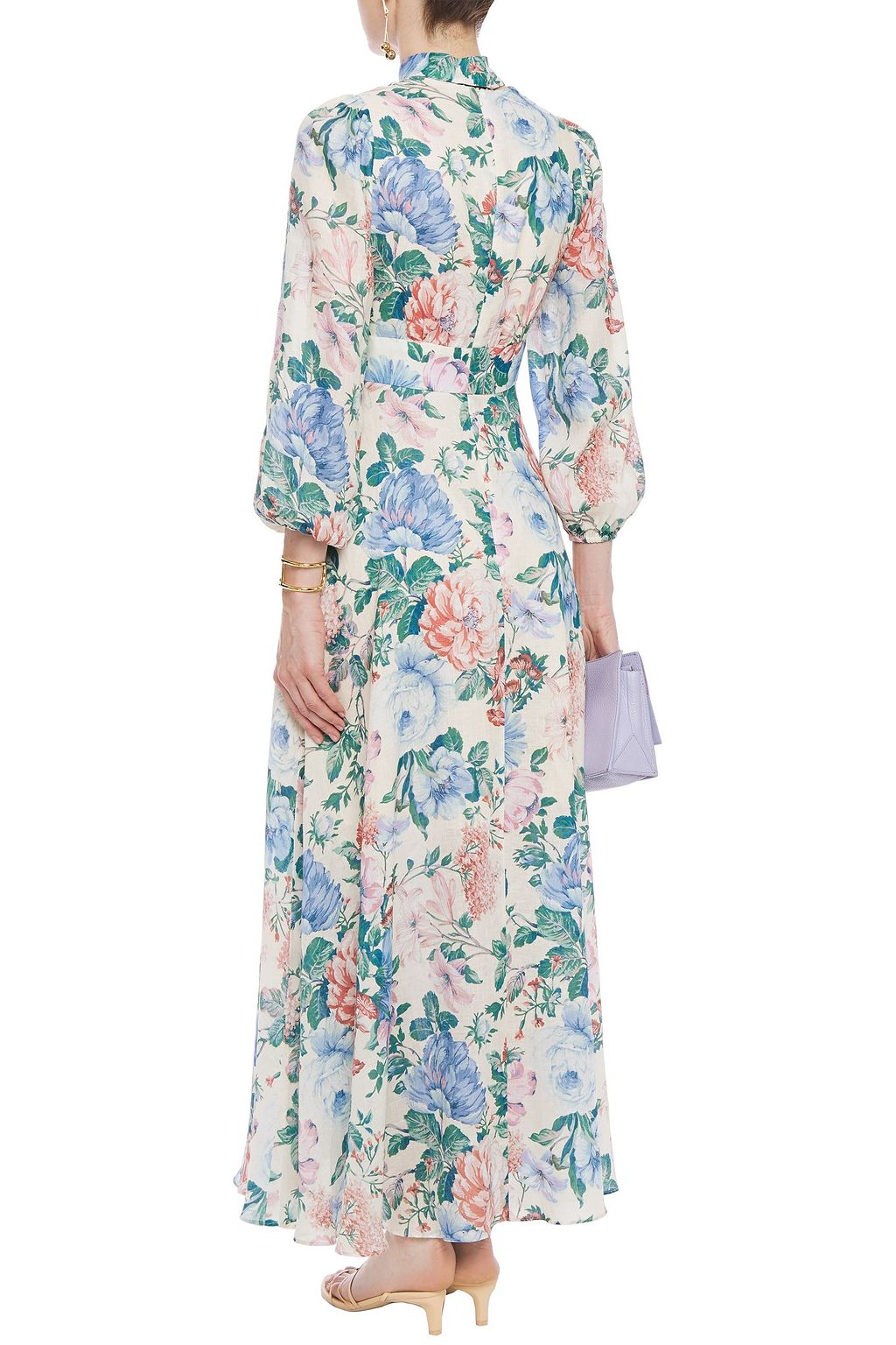ZIMMERMANN Verity tie-neck floral-print linen-gauze maxi dress