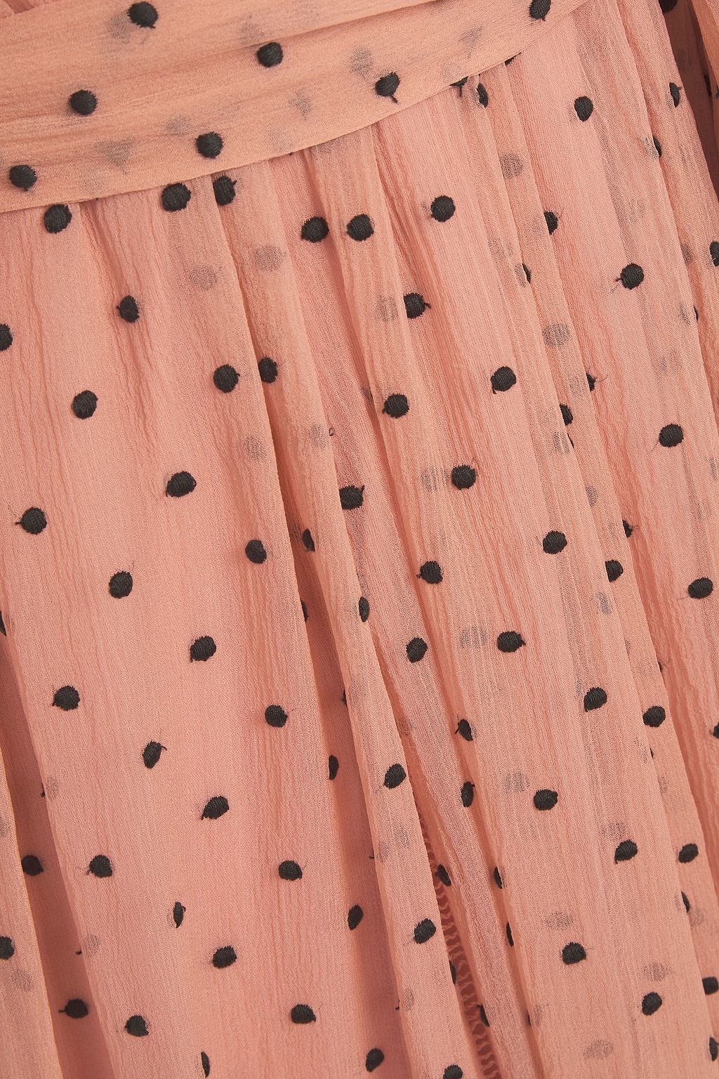 ZIMMERMANN Lacetrimmed Swissdot and crepon midi dress