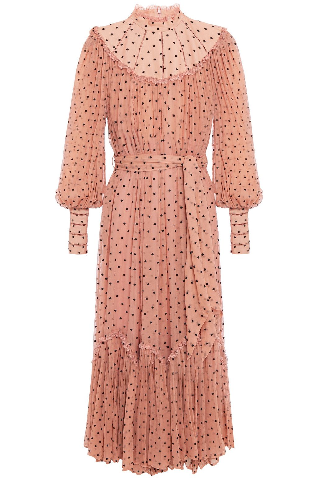 swiss dot midi dress
