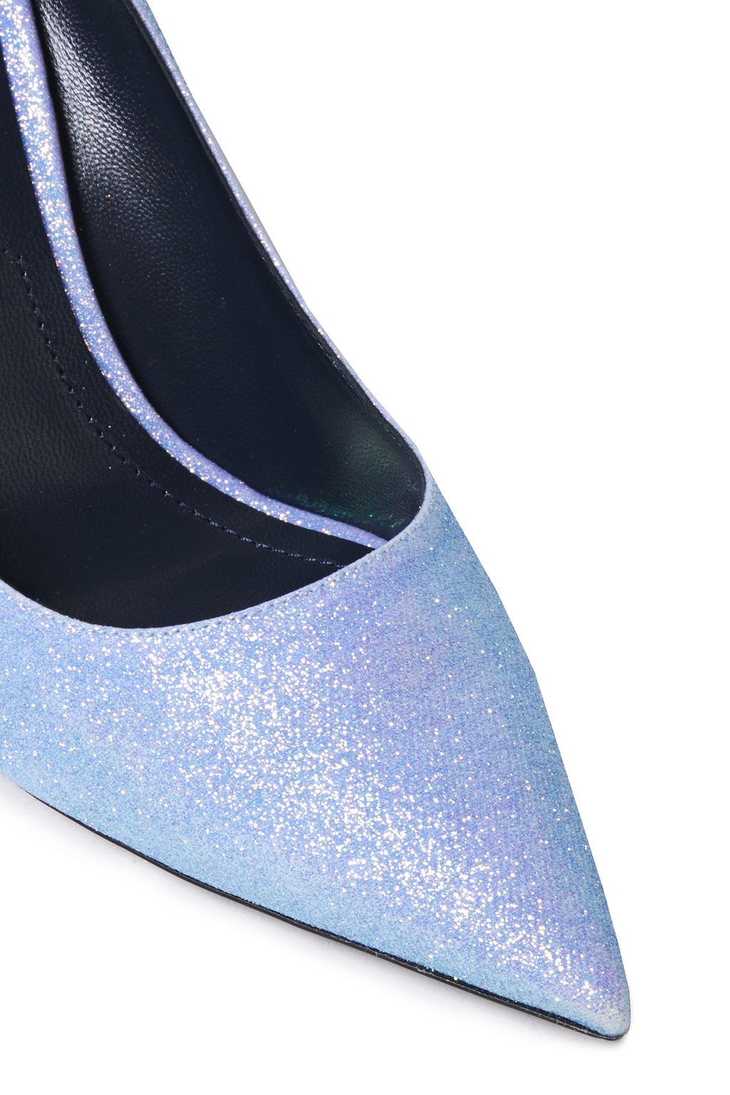 NICHOLAS KIRKWOOD Faux pearl-embellished glittered leather pumps