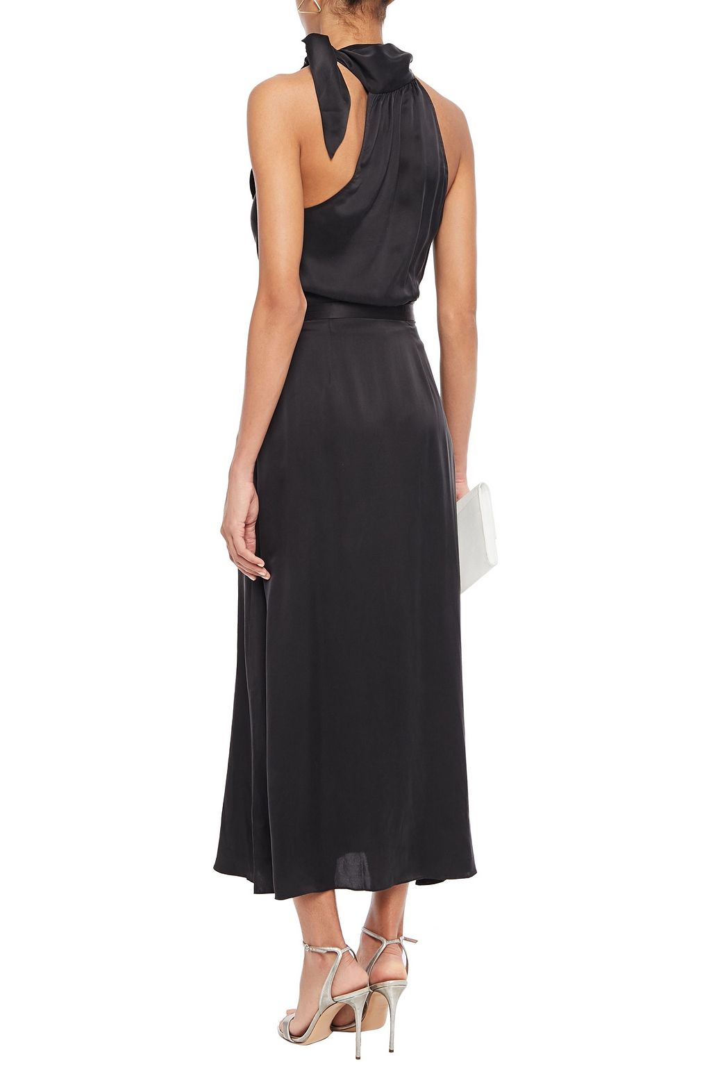 ZIMMERMANN Necktie Picnic washed-silk midi dress