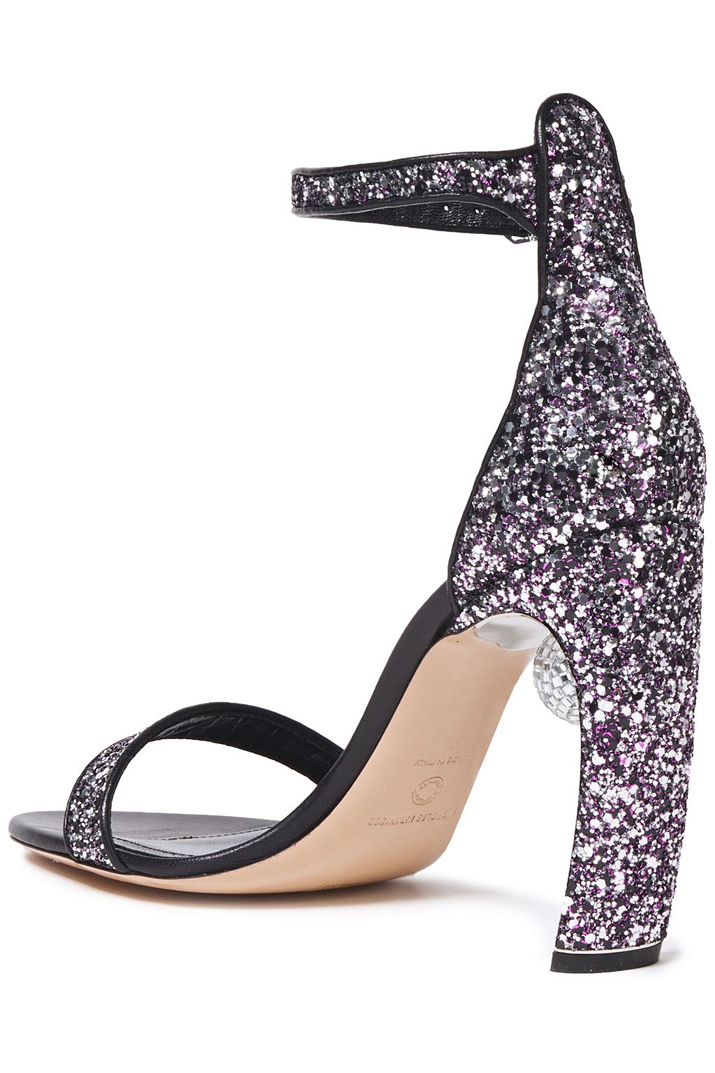 NICHOLAS KIRKWOOD Maeva embellished glittered cotton-blend sandals