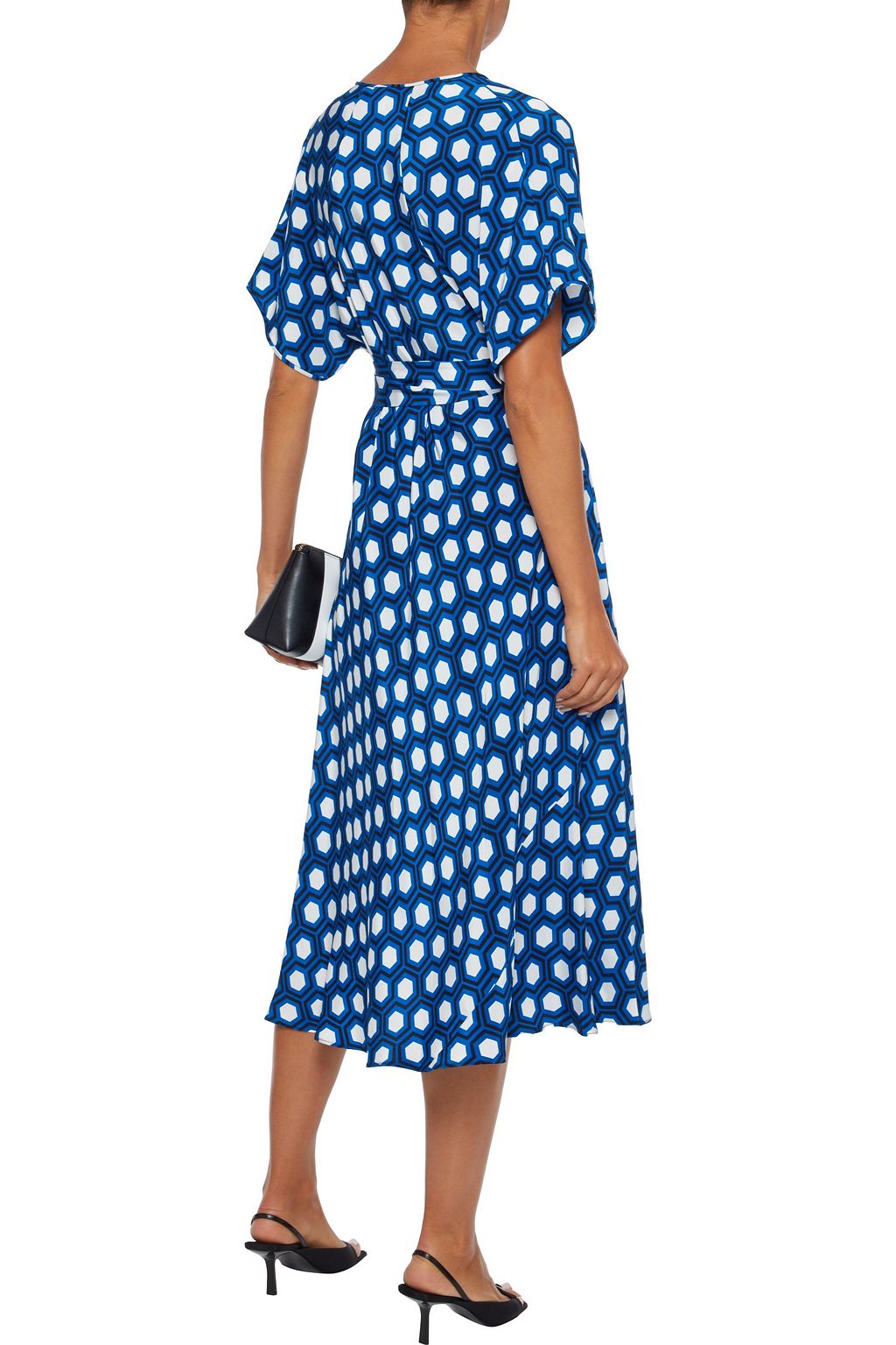 DIANE VON FURSTENBERG Kelsey printed silk crepe de chine midi wrap ...