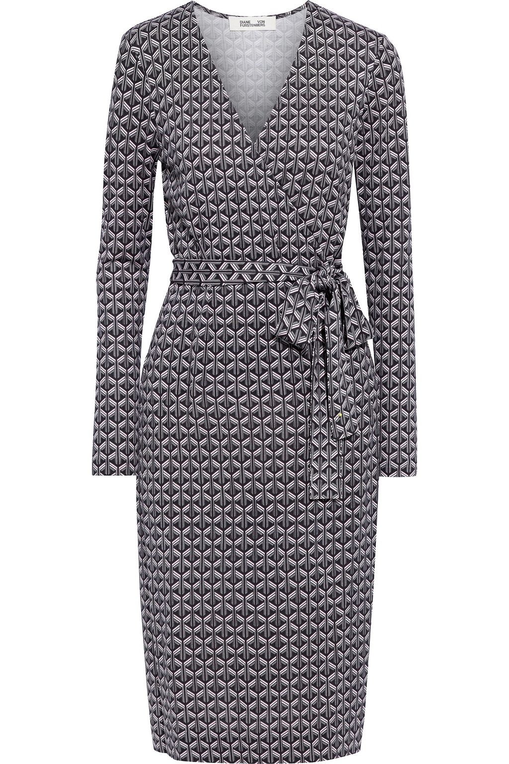 ベビーピンク ラップ風 プリントシルクジャージー ワンピース The Outnet Diane Von Furstenberg The Outnet