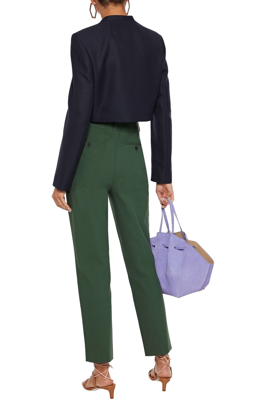 DIANE VON FURSTENBERG Anita cropped cotton-blend slim-leg pants