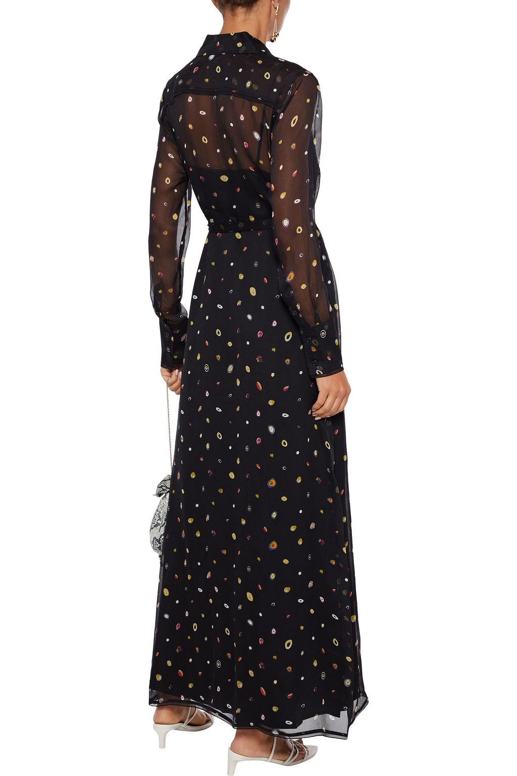DIANE VON FURSTENBERG Jean Michel printed silk-georgette maxi shirt dress