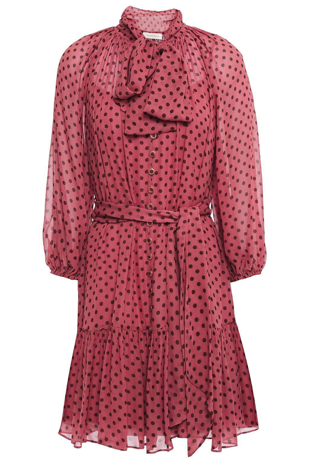 zimmermann red polka dot dress