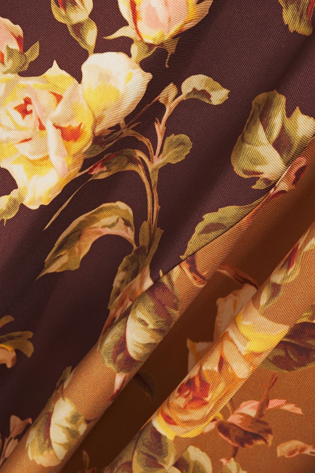 ZIMMERMANN Resistance Spliced asymmetric floral-print stretch-silk twill midi skirt
