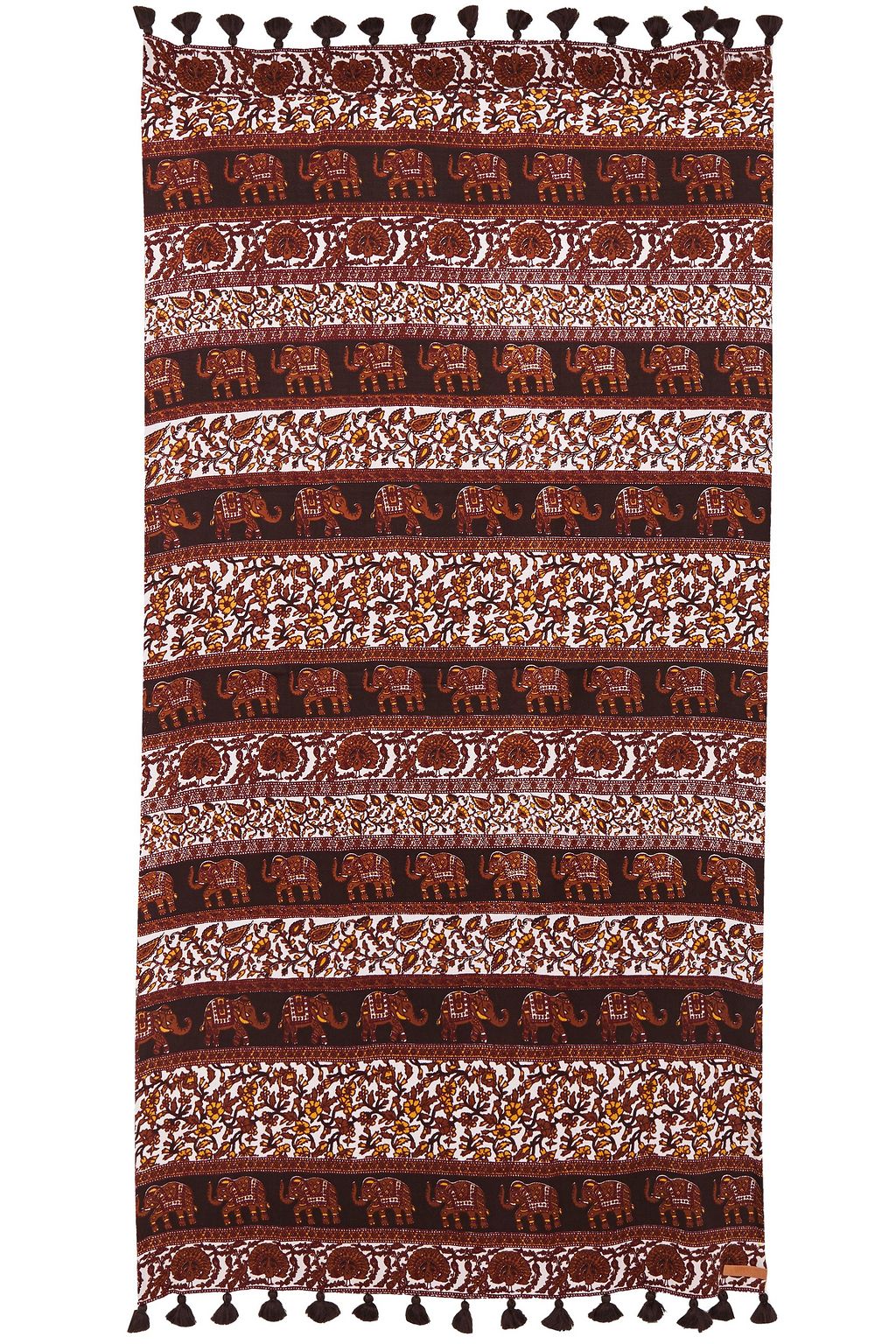 ZIMMERMANN Tassel-trimmed printed cotton beach towel