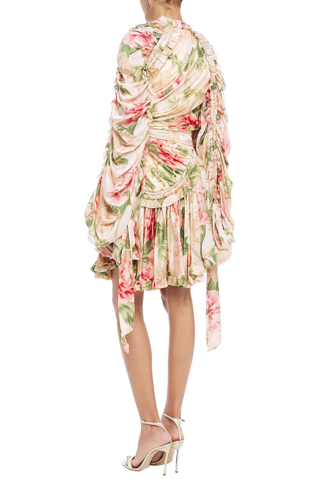 ZIMMERMANN Cutout leopard-print silk crepe de chine mini dress