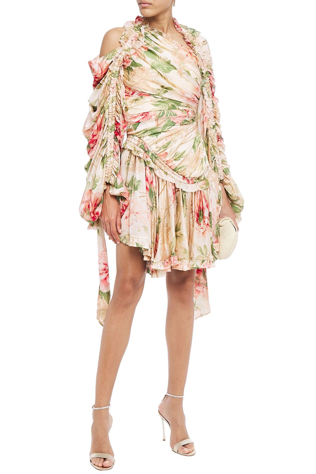 ZIMMERMANN Cutout leopard-print silk crepe de chine mini dress