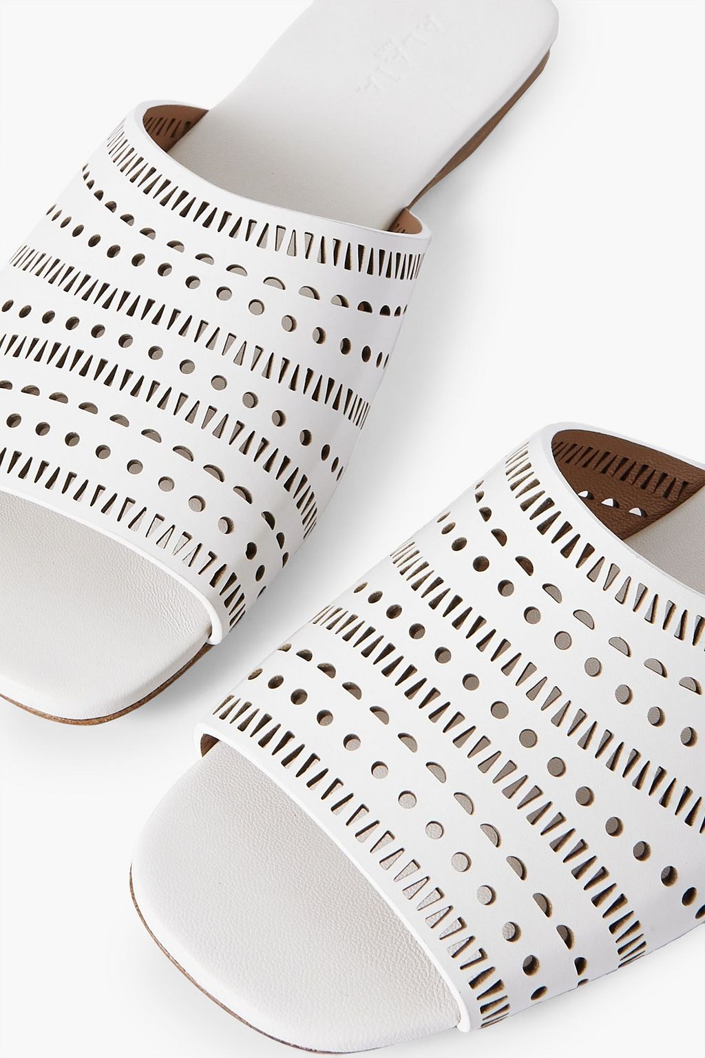 ALAÏA Laser-cut leather slides