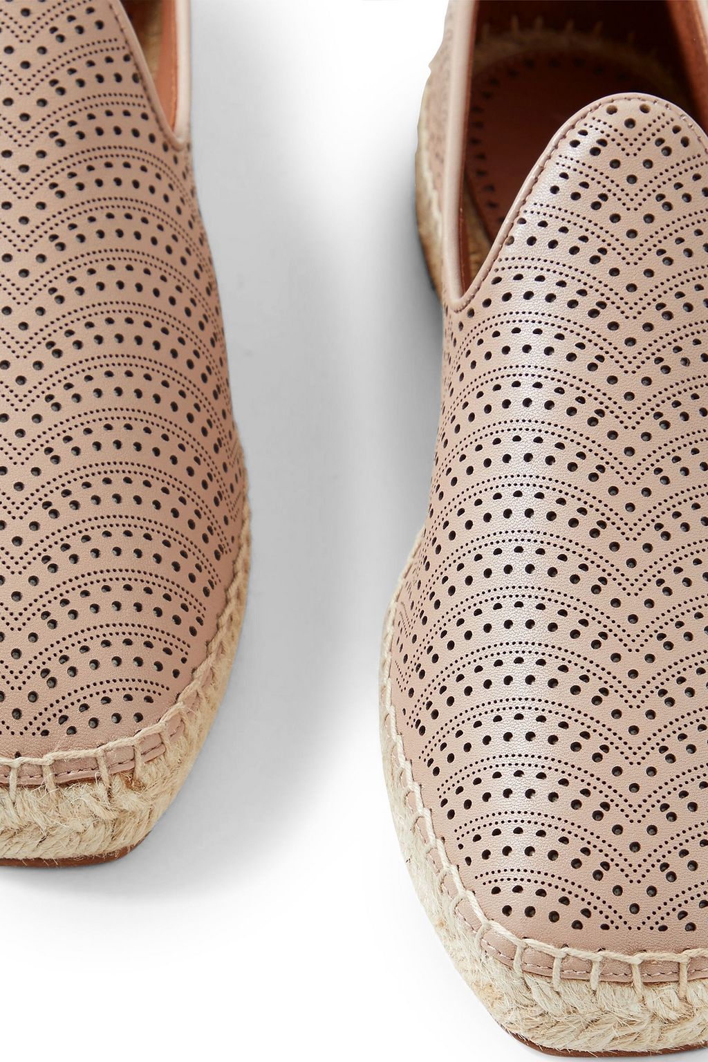 ALAÏA Laser-cut leather espadrilles