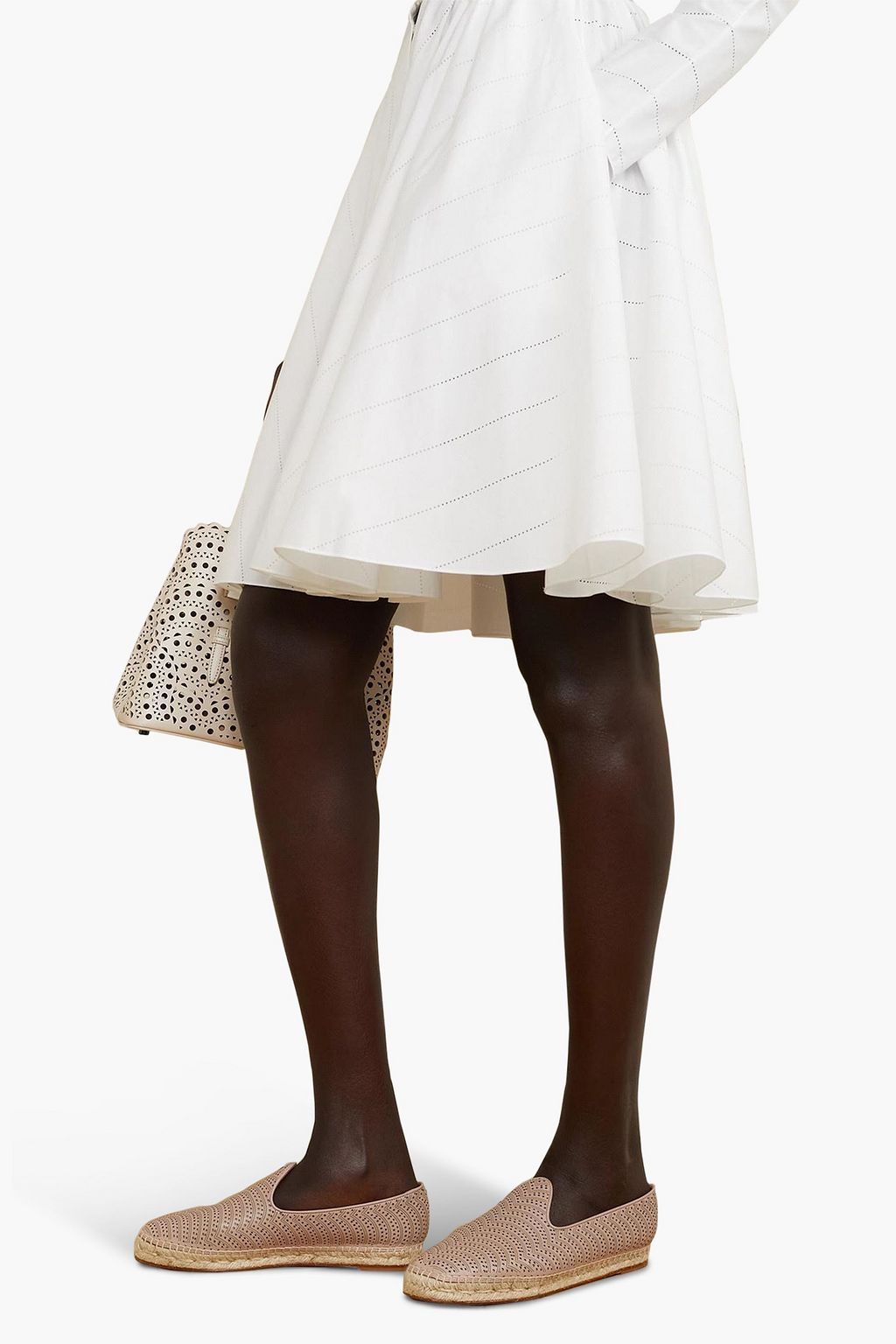 ALAÏA Laser-cut leather espadrilles