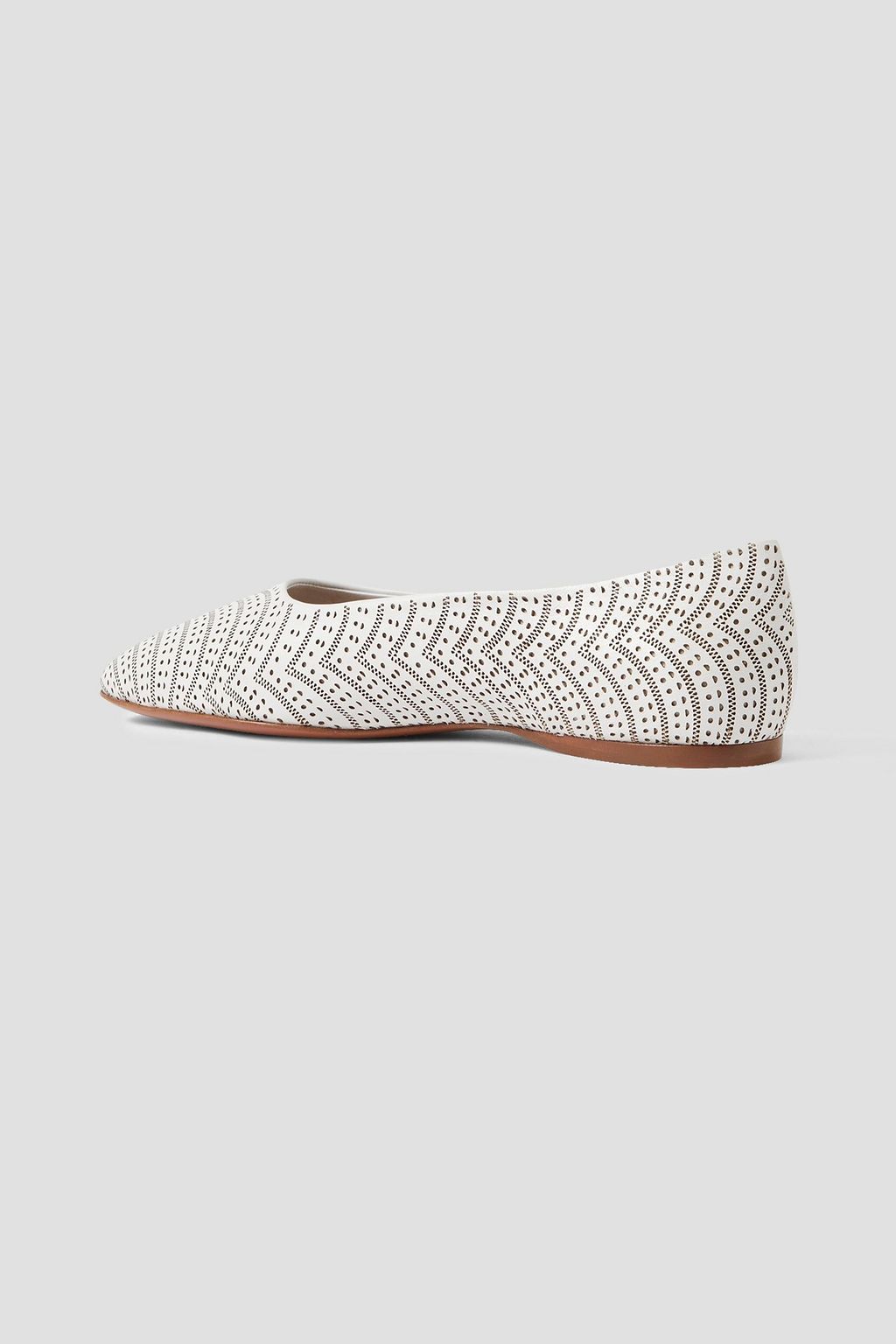 ALAÏA Laser-cut leather ballet flats