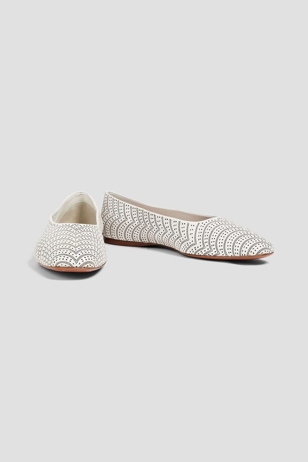 ALAÏA Laser-cut leather ballet flats