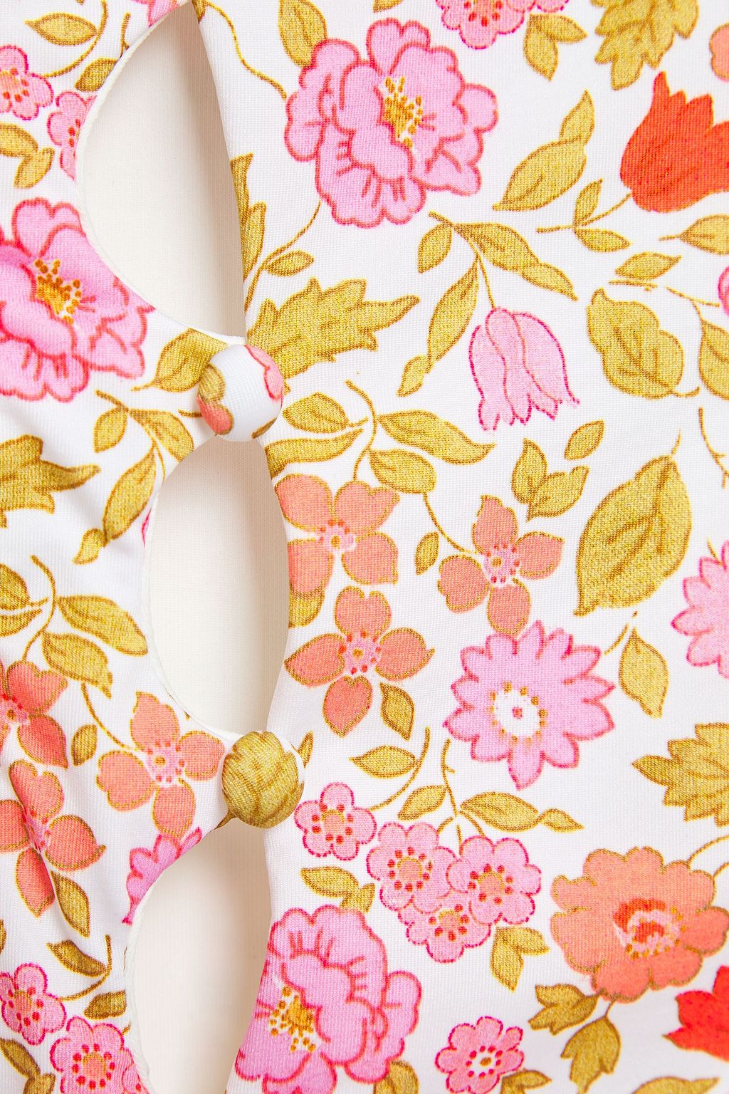ZIMMERMANN Button-embellished cutout swimsuit