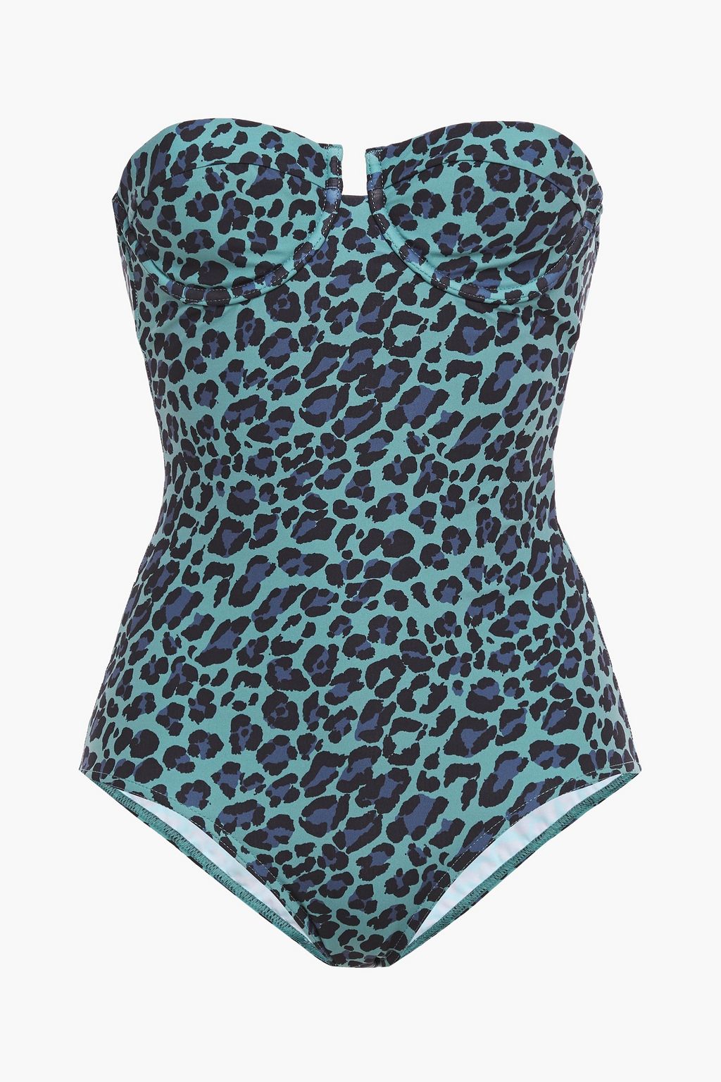 leopard print bandeau swimsuit