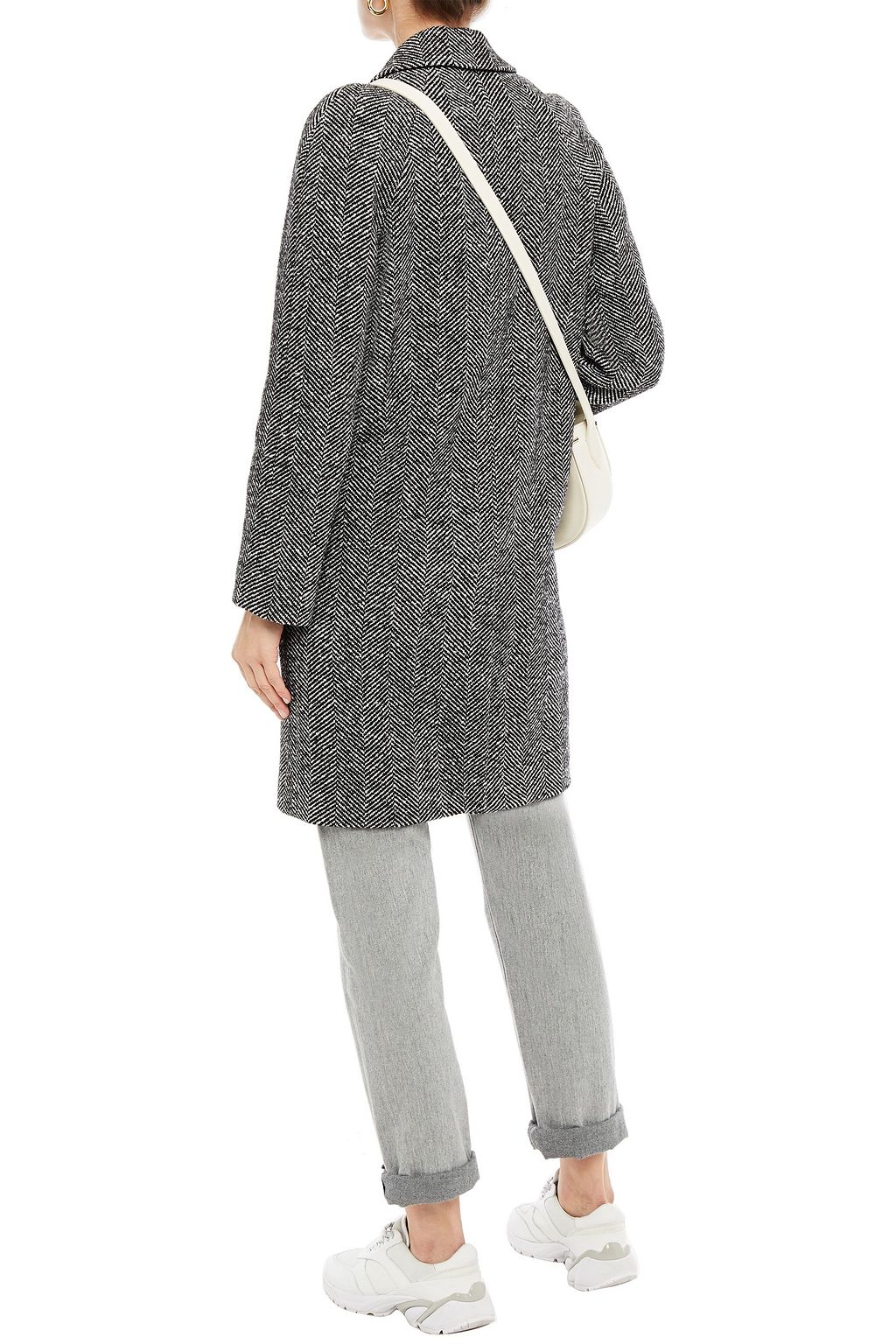 MAJE Herringbone woven coat