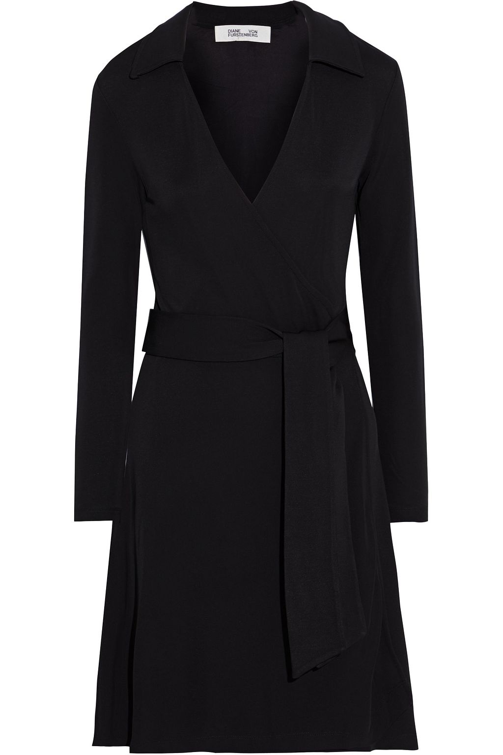 black jersey wrap dress