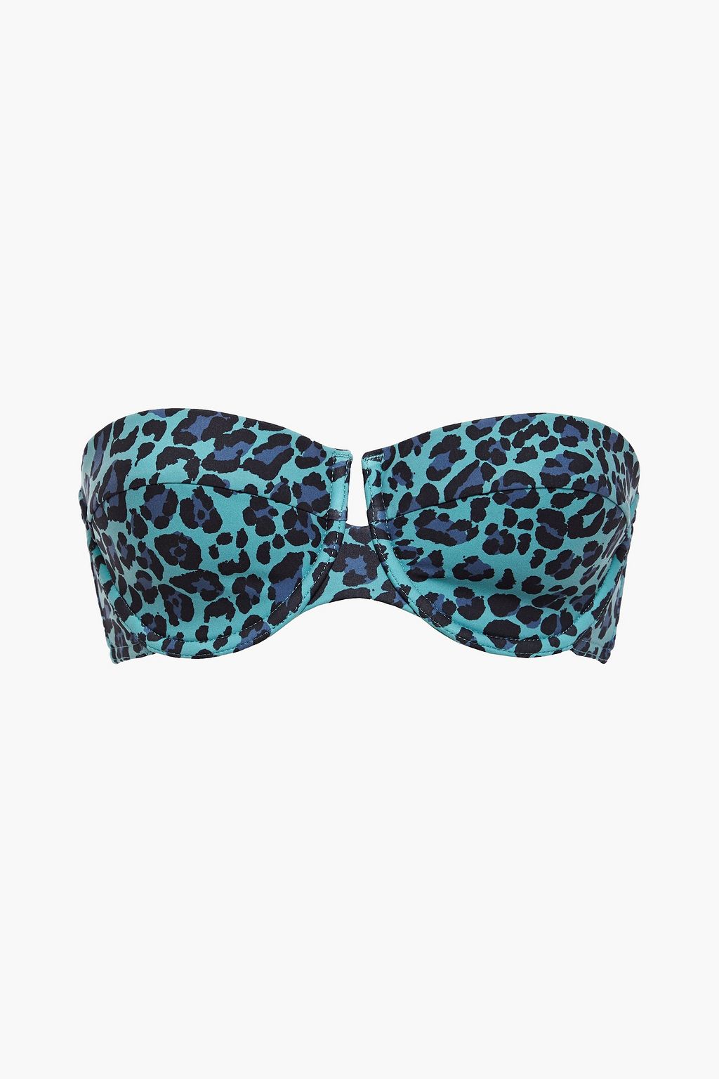 leopard bandeau bikini top
