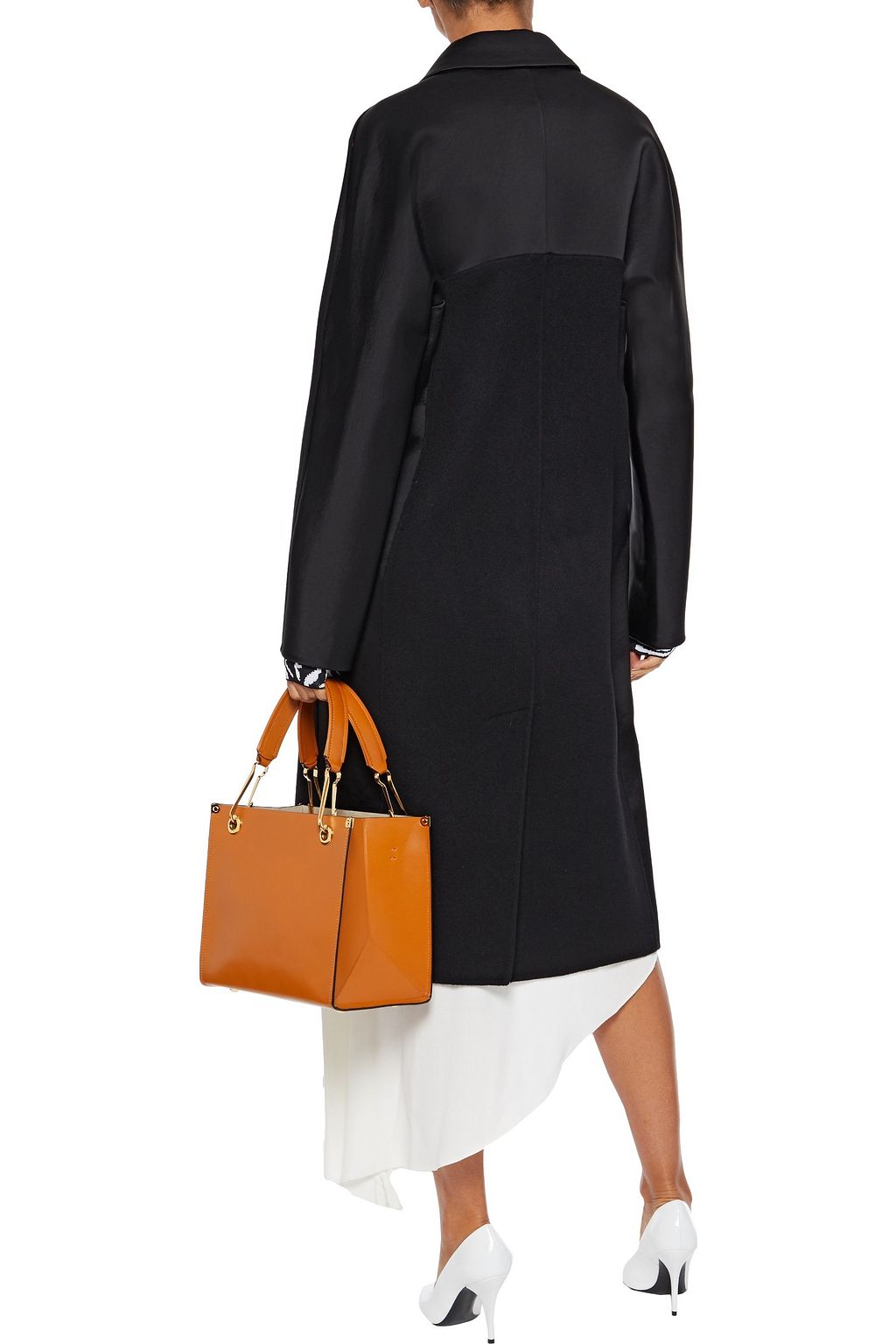 DIANE VON FURSTENBERG Perilla duchesse satin-paneled wool-felt coat ...