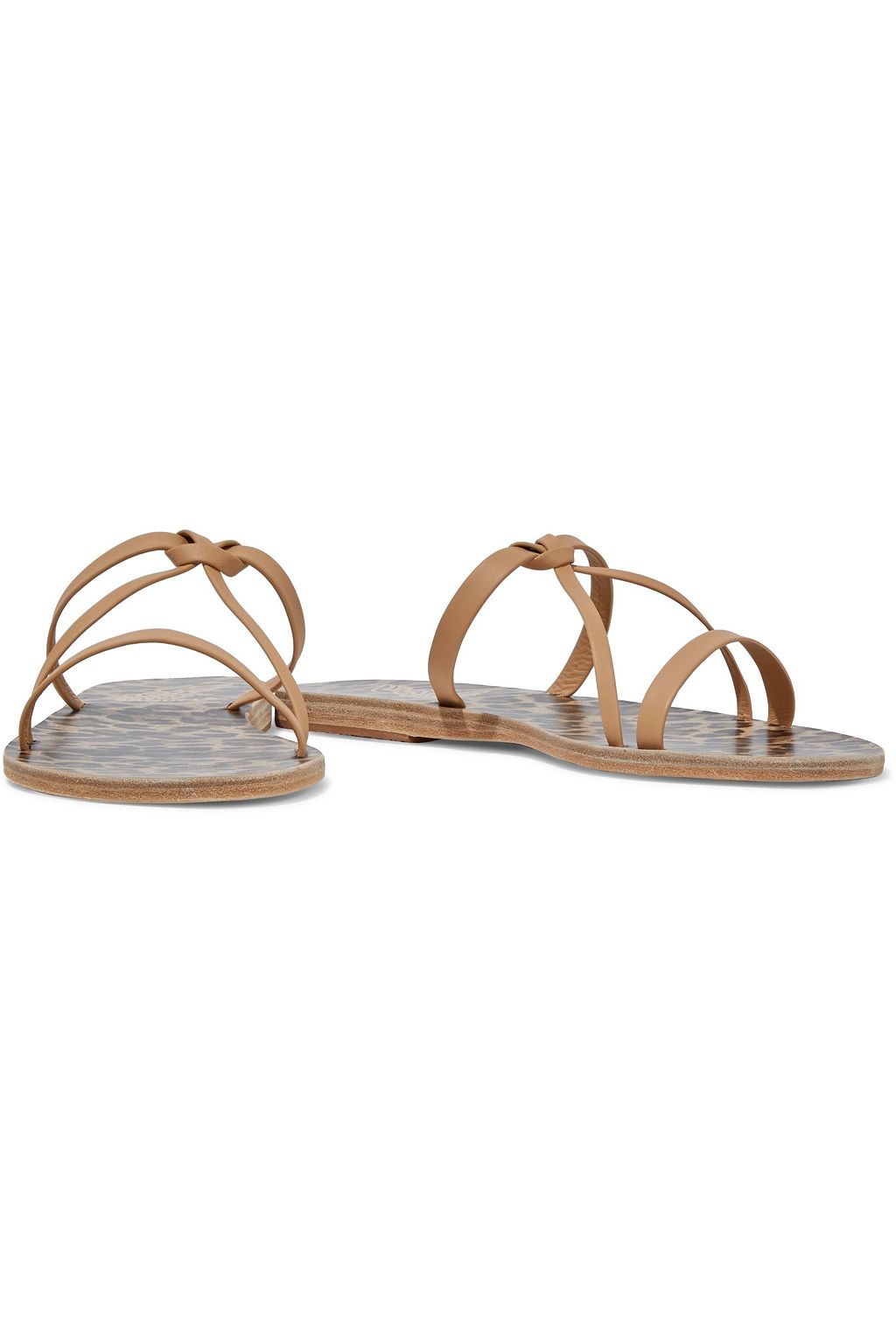 ANCIENT GREEK SANDALS Spetses knotted metallic textured-leather sandals