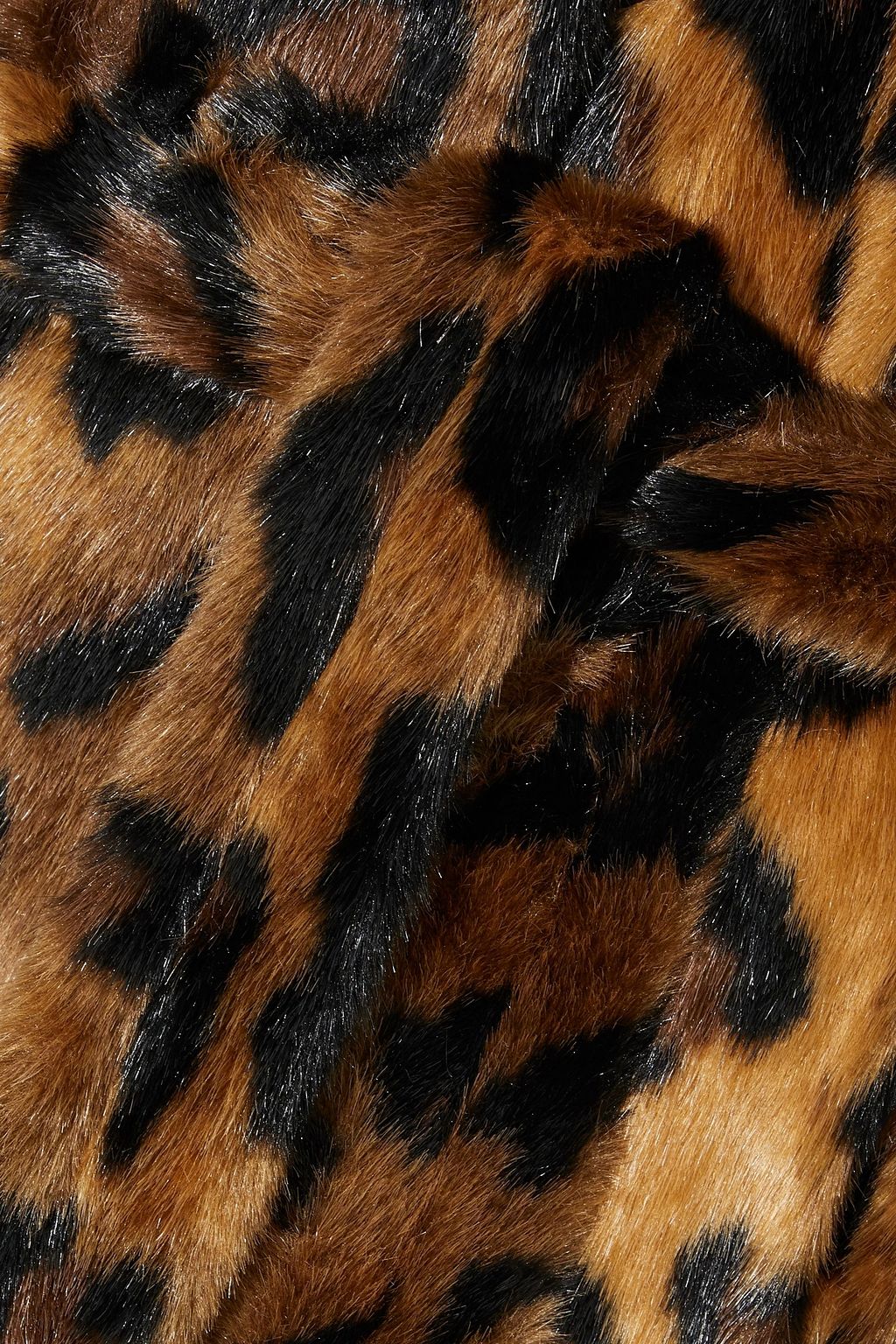 STAND STUDIO Irina belted leopard-print faux fur coat