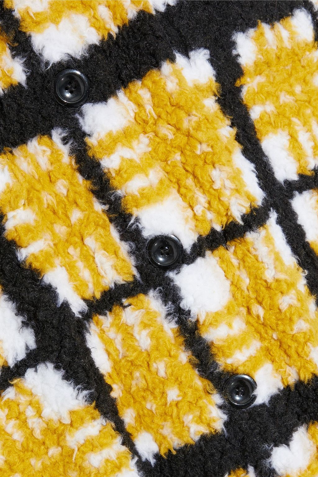 STAND STUDIO Sabi checked faux shearling coat