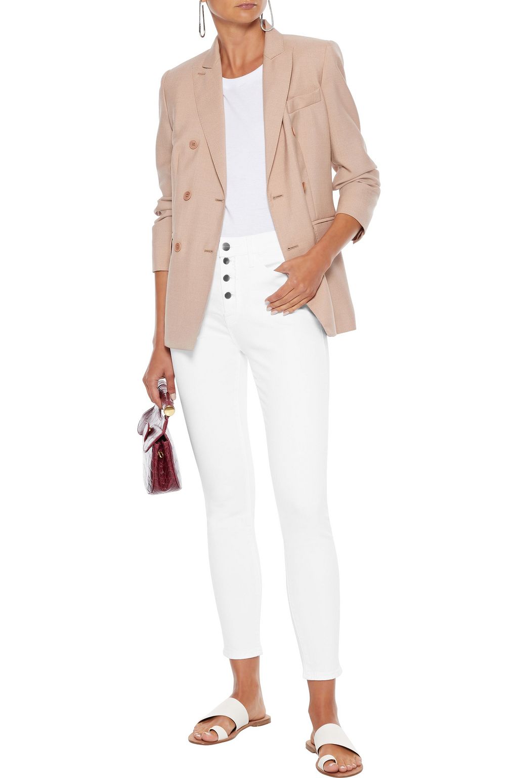 FRAME Le High Skinny cropped high-rise skinny jeans