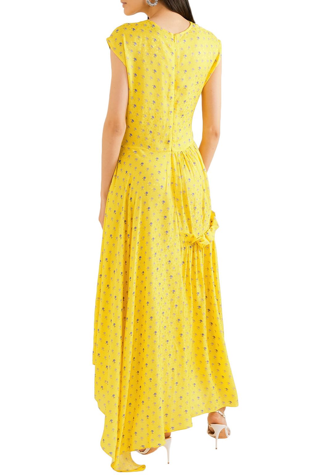 PREEN BY THORNTON BREGAZZI Aubrey gathered ruffled floral-jacquard maxi dress