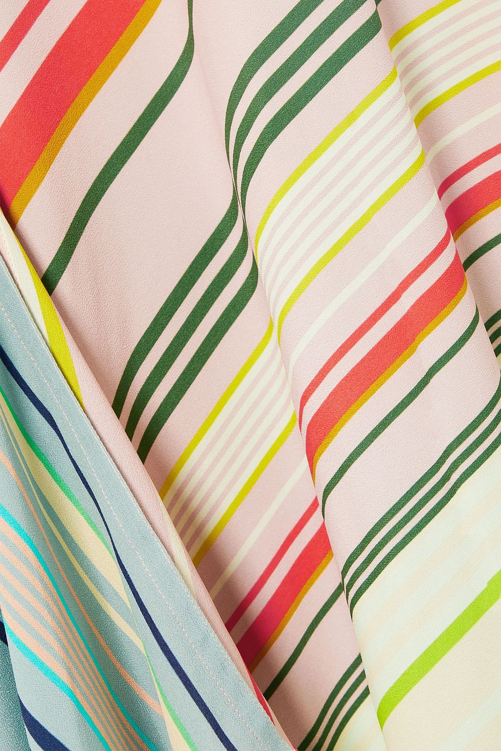 SILVIA TCHERASSI Beverly striped crepe de chine maxi skirt