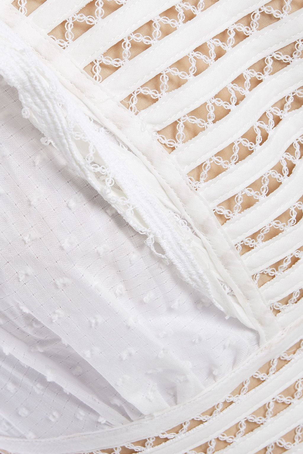 ZIMMERMANN Crochet-trimmed fil coupé cotton-gauze mini dress