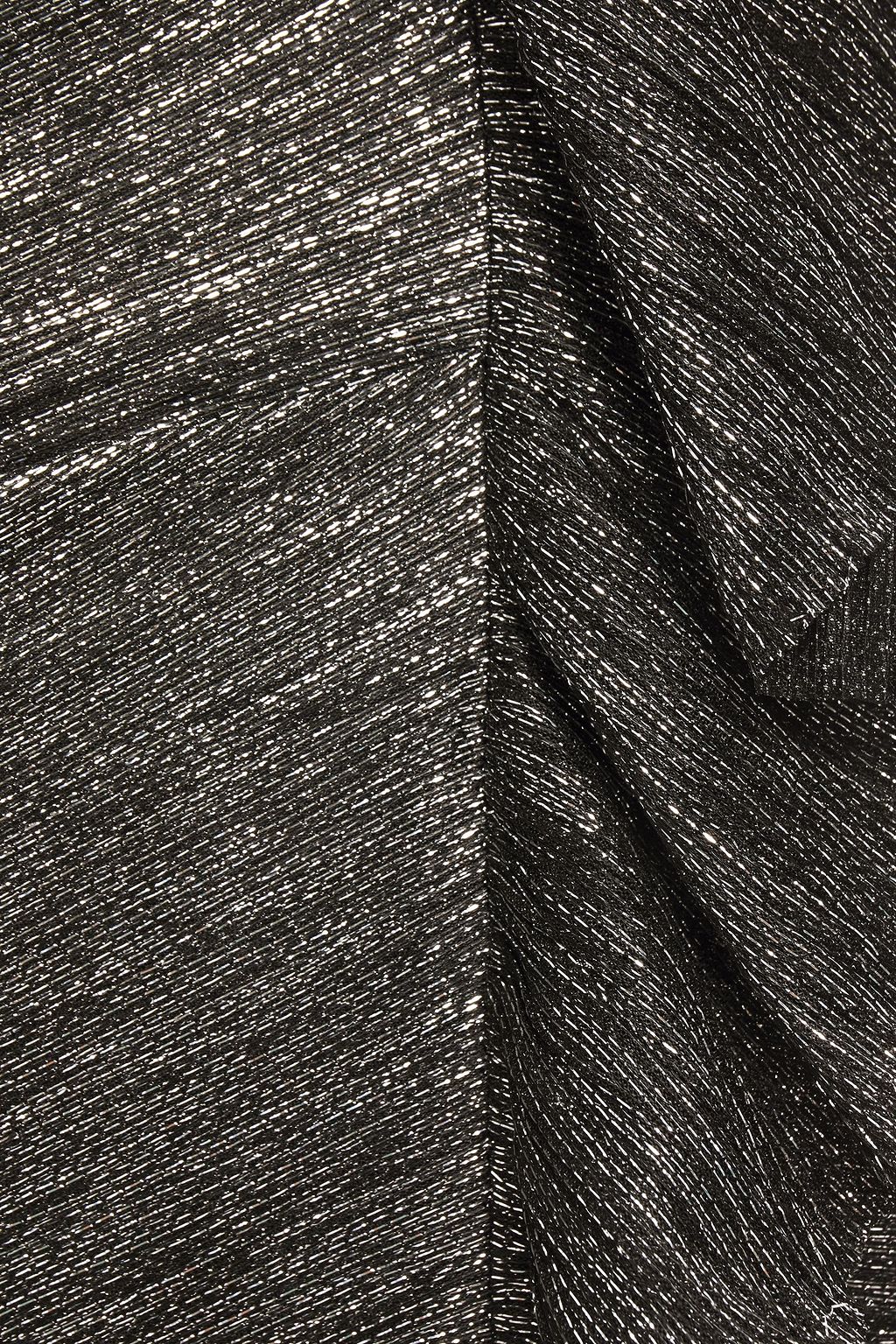 MAJE Ruffled lamé mini skirt