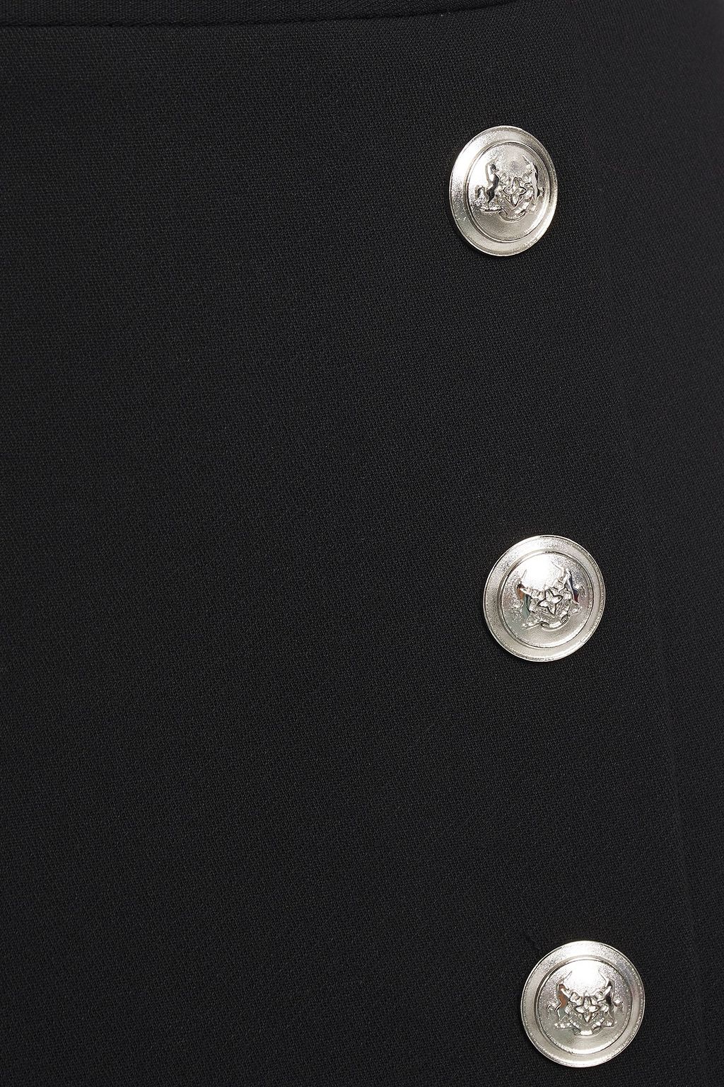 MAJE Button-embellished twill mini skirt